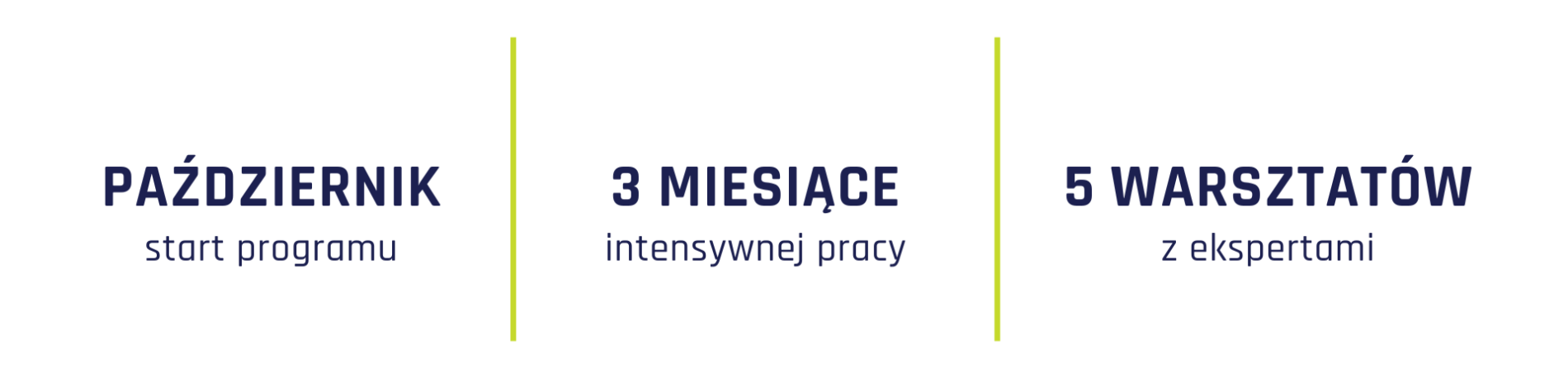 Opis orogramu. Start w październiku, 3 miesiące intensywnej pracy, 5 warsztatów z ekspertami
